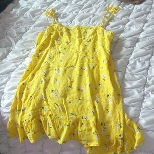 Yellow Floral Kids Dress